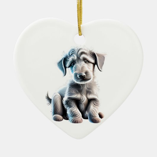 Persoonlijke Schotse Hertenhond Puppy Keramisch Ornament (Voorkant)