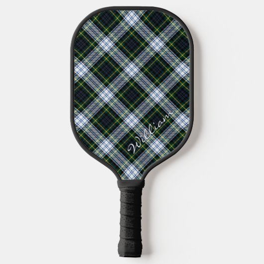 Persoonlijke Schotse ruit Gordon Clan naam Pickleball Paddle (Achterkant)