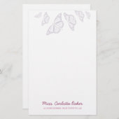 Persoonlijke schrijfbenodigdheden voor vlinder briefpapier (Voorkant / Achterkant)