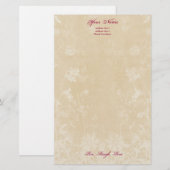 Persoonlijke schrijfbriefhoofd, klassy crème briefpapier (Voorkant / Achterkant)