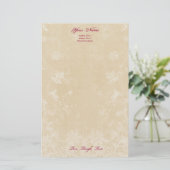 Persoonlijke schrijfbriefhoofd, klassy crème briefpapier (Staand voorkant)