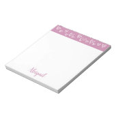 Persoonlijke schrijfkunst Lila Paars Notitieblok (Linkerzijde)