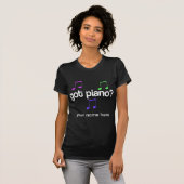 Persoonlijke schrijfmachine met piano-muziek t-shirt (Voorkant volledig)