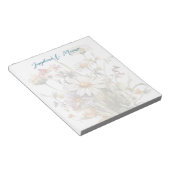 Persoonlijke Schrijfwaren met Wilde Bloemen Notitieblok (Schuin)