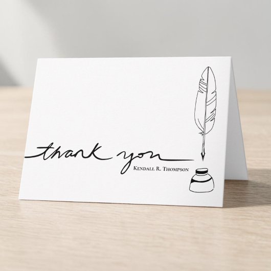 Persoonlijke Schrijver Quill Bedankt Aangepaste Na