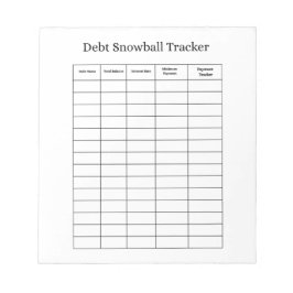 Persoonlijke Schuld Sneeuwbal Tracker Notitieblok