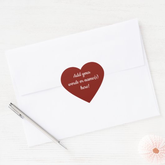 Persoonlijke Schuur Rood Hart Stickers (Envelop)