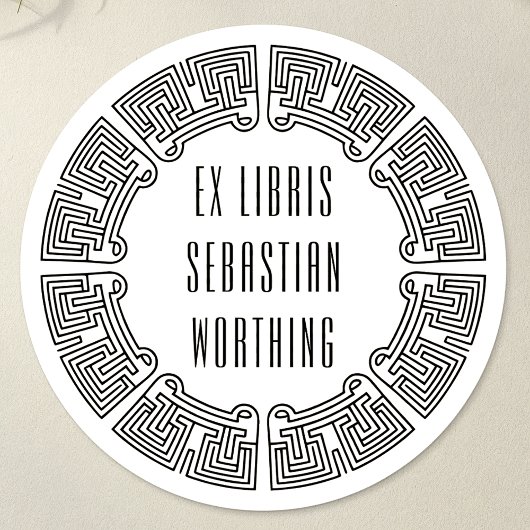 Persoonlijke Sci-Fi-Doolhof Ex Libris Sticker