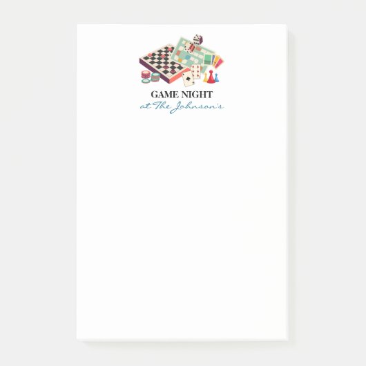 Persoonlijke scorekaart voor gezelschapsspelletjes post-it® notes (Voorkant)