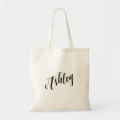 Persoonlijke Script-Canvas tas - Ashley (Voorkant)