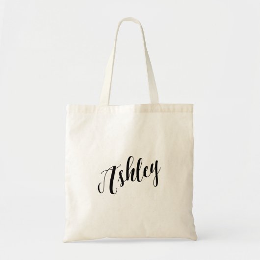 Persoonlijke Script-Canvas tas - Ashley (Voorkant)