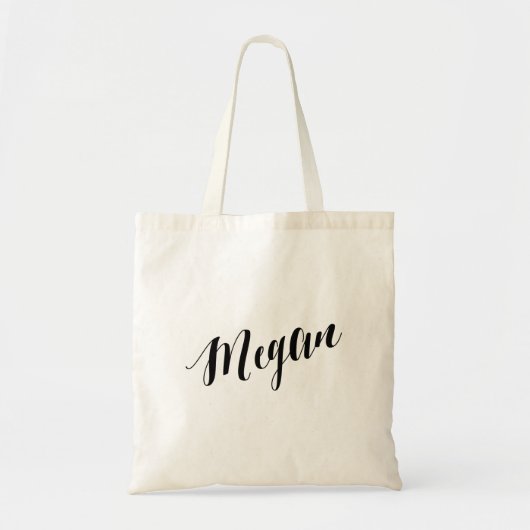 Persoonlijke Script-Canvas tas - Megan (Voorkant)