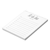 Persoonlijke Script Checkbox Takenlijst Notitieblok (Linkerzijde)