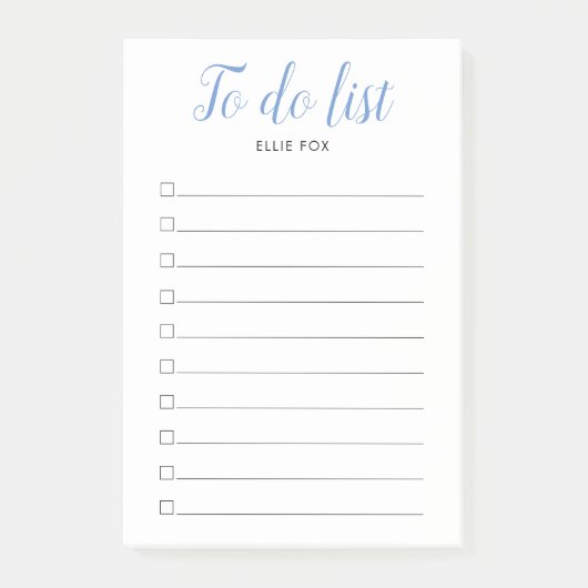 Persoonlijke Script Checkbox Takenlijst Post-it® Notes (Voorkant)