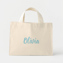 Persoonlijke script naam boodschappentas mini tote bag