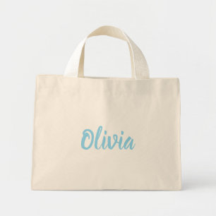 Persoonlijke script naam boodschappentas mini tote bag