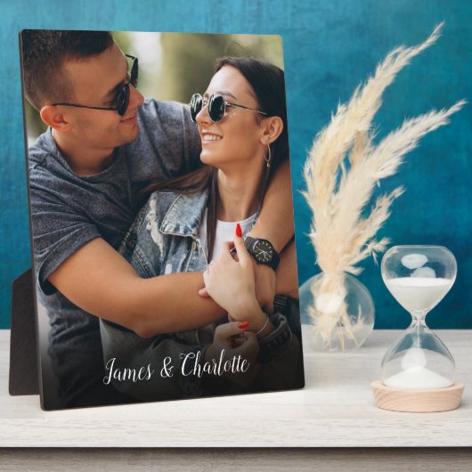 Persoonlijke Script Naam Foto Fotoplaat (Zijkant)