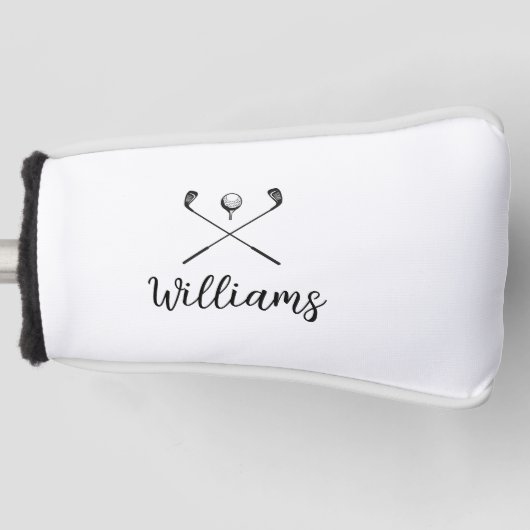 Persoonlijke Script Naam Golfclubs Golfheadcover (Voorkant)