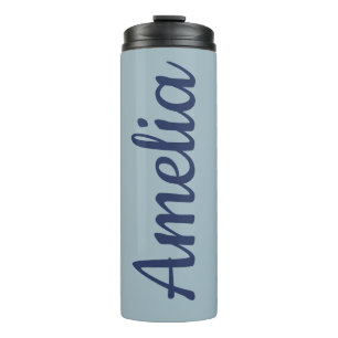 Persoonlijke Script Naam Lichtblauw Bruiloftsgesch Thermosbeker