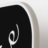 Persoonlijke Script Name Black en White Pickleball Paddle (Links Detail)