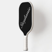 Persoonlijke Script Name Black en White Pickleball Paddle (Links)