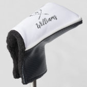 Persoonlijke Script Name Golf Clubs Golfheadcover (3/4 voorkant)