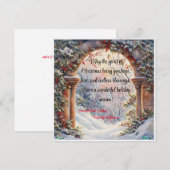 Persoonlijke Script Winter Boog Wenskaart Feestdagenkaart (Voorkant / Achterkant)