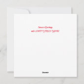 Persoonlijke Script Winter Boog Wenskaart Feestdagenkaart (Achterkant)