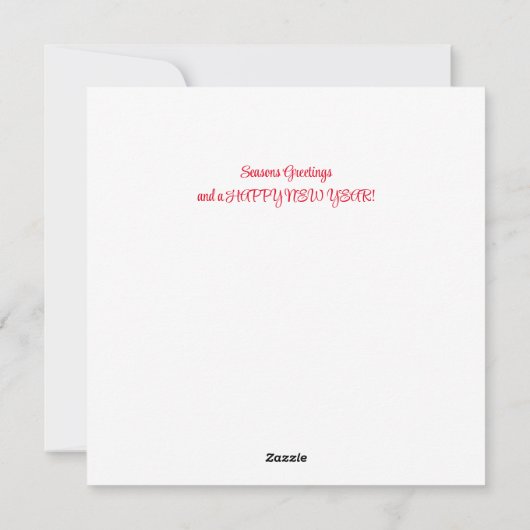 Persoonlijke Script Winter Boog Wenskaart Feestdagenkaart (Achterkant)