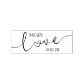Persoonlijke scriptletters gemaakt met liefde rubberstempel (Afrduk)