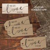 Persoonlijke scriptletters gemaakt met liefde rubberstempel