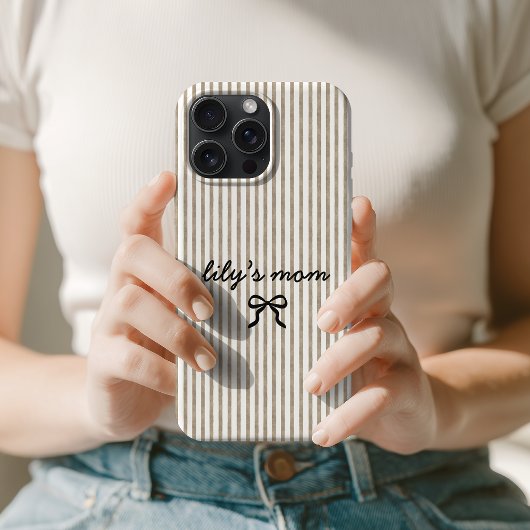 Persoonlijke Scriptnaam Coquette Moederdag Moeder iPhone Hoesje