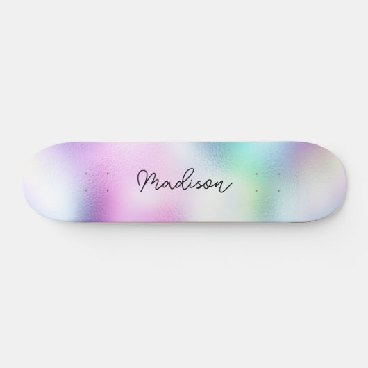 Persoonlijke scriptnaam Cute Girly Skateboard (Horizontaal)