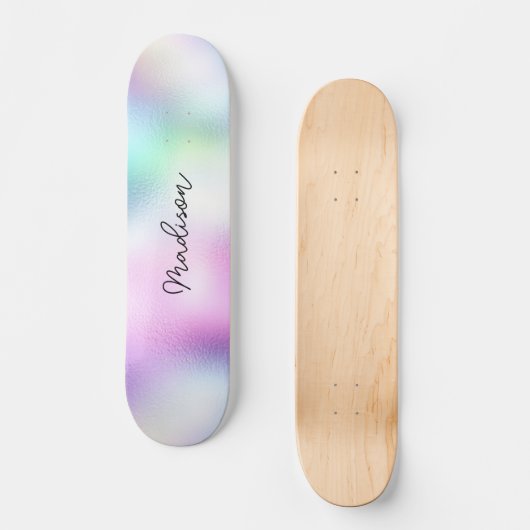 Persoonlijke scriptnaam Cute Girly Skateboard (Voorkant)