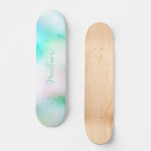 Persoonlijke scriptnaam Cute Girly Skateboard (Voorkant)