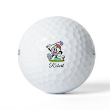 Persoonlijke scriptnaam Grappige golfballen