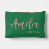 Persoonlijke Scriptnaam Groene Bachelorette-make-u Etui (Voorkant)
