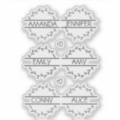 Persoonlijke scriptnaam helder sticker (Voorkant)