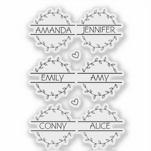 Persoonlijke scriptnaam helder sticker (Voorkant)