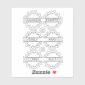 Persoonlijke scriptnaam helder sticker (Vel)