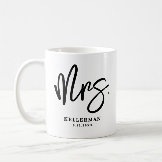 Persoonlijke Scriptnaam Mevrouw Koffiemok (Links)
