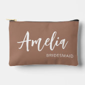 Persoonlijke Scriptnaam Mocha Bachelorette Make-up Etui (Voorkant)