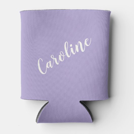 Persoonlijke scriptnaam Paarse lavendel bruid  Blikjeskoeler (Voorkant)