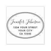 Persoonlijke scriptnaam retouradres  zelfinktende stempel (Design)