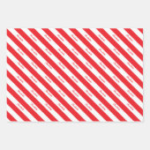 Persoonlijke scriptnaam rood witte snoepstreep inpakpapier vel (Voorkant 2)