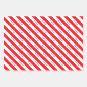 Persoonlijke scriptnaam rood witte snoepstreep inpakpapier vel (Voorkant)