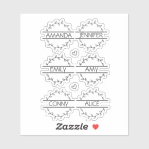 Persoonlijke scriptnaam wissen sticker
