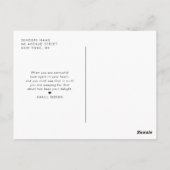 Persoonlijke scriptpagina Memorial Foto bedankt Briefkaart (Achterkant)