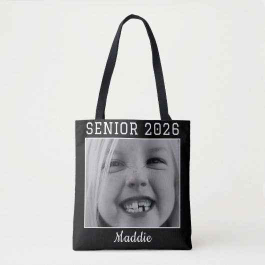 Persoonlijke Senior 2026 aangepaste foto afstudere Tote Bag (Voorkant)