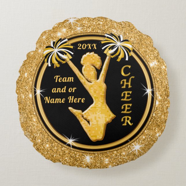 Persoonlijke Senior Night Ideeën voor Cheerleaders Rond Kussen (Voorkant)
